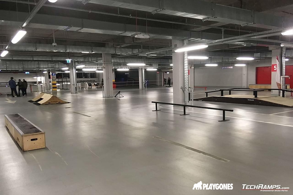 module-skate-parking Vue d'ensemble des modules de skatepark