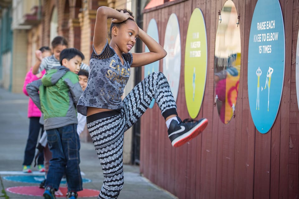 activation des trottoirs aux abords d'une ecole