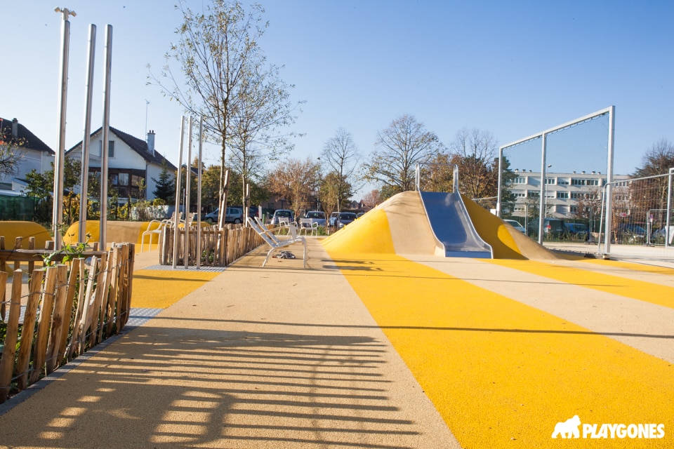 aire de jeux chatou epdm aire de jeux en epdm jaune à Chatou