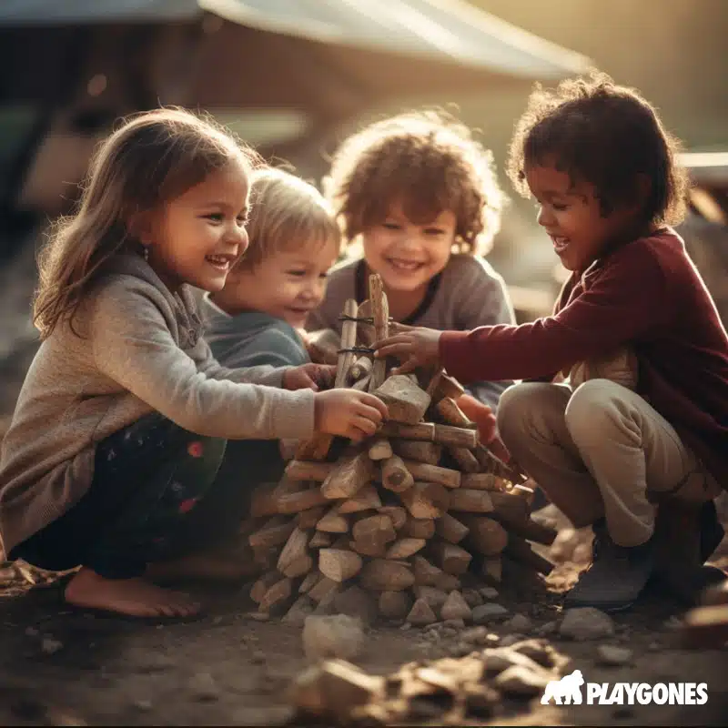 risky-play-enfants Enfants jouants avec la nature