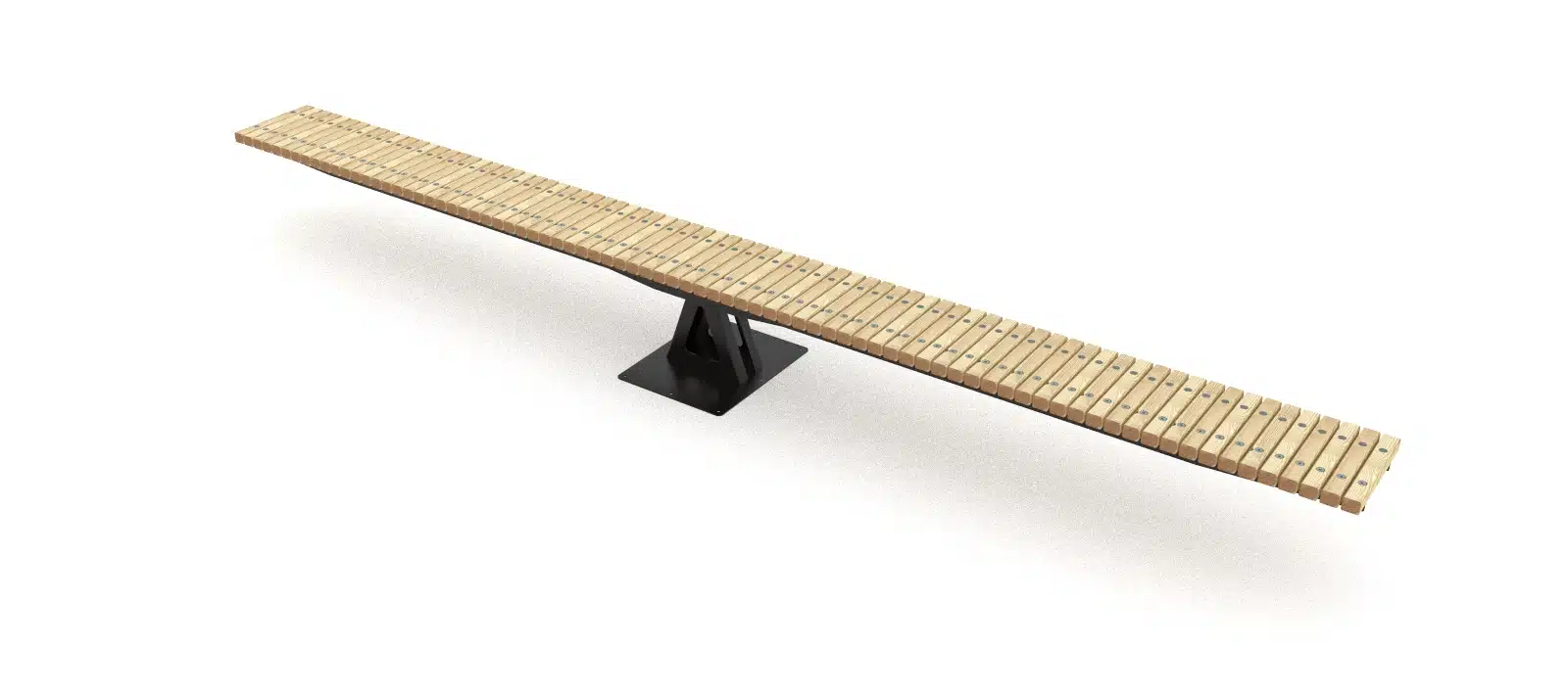 Teeter Totter Teeter Totter - Bascule en bois et métal pour développer la gestion du poids et l’équilibre. Parfait pour les parcours éducatifs.