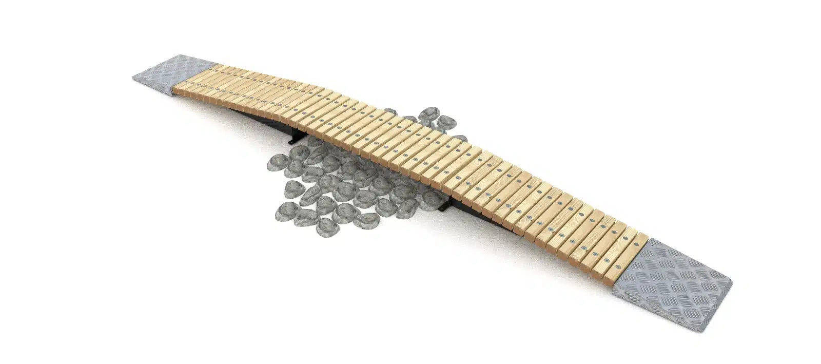 Balance saison 3 Balance saison 3 - Équipement en bois et métal permettant un apprentissage progressif de l'équilibre. Robuste et adapté aux espaces extérieurs.