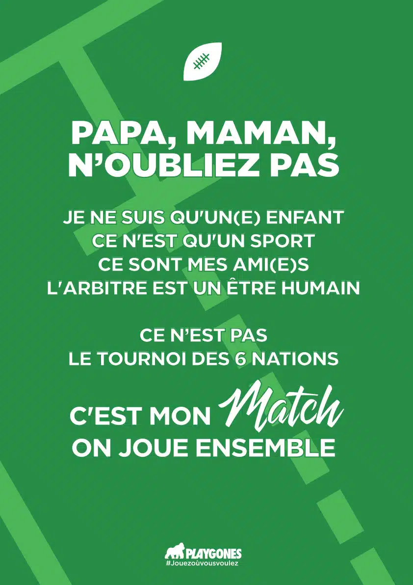 Panneau-basket Affiche : Match de rugby, de l'entraînement à la compétition.